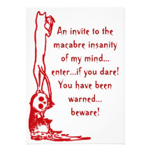 Vintage Skull Climbing Illustration Invitation