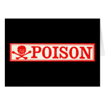 Vintage Skull & Crossbones Poison Label Greeting Cards