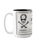 Vintage Skull Crossed Bones Arsenic Poison Label Coffee Mugs