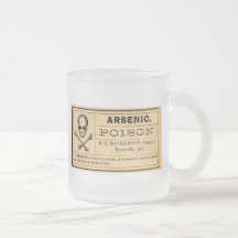 Vintage Skull Crossed Bones Arsenic Poison Label Mug