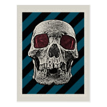 Vintage Skull Post Card