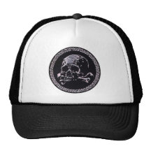 Vintage Skull round icon Hats