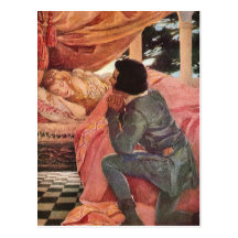 Vintage Sleeping Beauty by Jessie Willcox Smith Postcard
