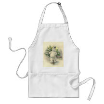 Vintage Smiling Snowman Card Apron