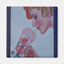 Vintage Soda Fountain Refrigerator Magnets