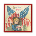 Vintage Soldier Square Magnet