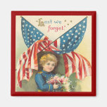 Vintage Soldier Square Magnet
