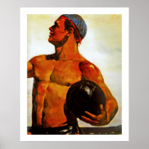 Vintage Soviet Hunk Poster