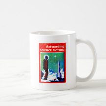 Vintage Space Explorer and Rocket Ship Coffee Mugs
