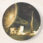 Vintage Space Launch Drink Coaster