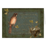 Vintage Sparrow Greeting Card