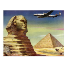 Vintage Sphinx Aeroplane Desert Pyramids Egypt Giz Post Cards