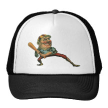 Vintage Sports Baseball Player Game Ball Home Run Trucker Hat