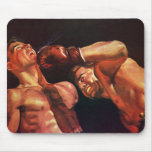 Vintage Sports Boxing Match, Knock Out Punch Mouse Pad