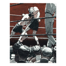 Vintage Sports Boxing, Wrestling in the Ring Custom Invite