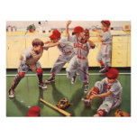Vintage Sports, Boys Baseball Team, Birthday Party Personalized Announcements