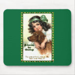 Vintage St Patricks Day Greeting Card Products mousepads