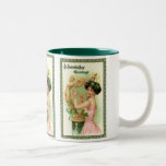 Vintage St. Patrick's Day Lady Music Musician Harp Coffee Mug