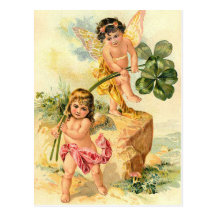 Vintage St. Patrick's Irish Faeries Postcard