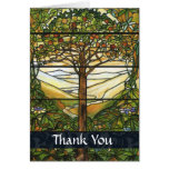 Vintage Stained Glass Thank You Note Card