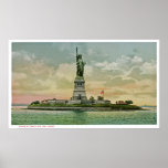 Vintage Statue of Liberty, New York Harbour Posters