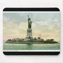 Vintage "Statue of Liberty" Poster. New York. Mousepads