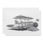 Vintage Steampunk Airship Eclipse invitations