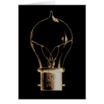 Vintage Steampunk Art Lighted Light bulb Card