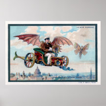 vintage steampunk transportation poster FROM 8.99