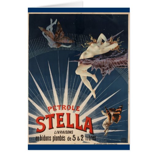 Vintage Stella gasoline advertisment Greeting Card