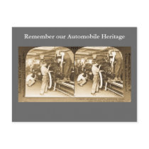 Vintage Stereoview - Our Automobile Heritage Post Card