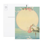 Vintage Stork with Baby postcards