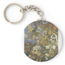 Vintage Storybook Characters by Edmund Dulac Key Chain