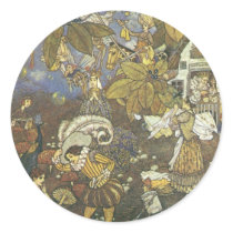 Vintage Storybook Characters by Edmund Dulac Round Sticker