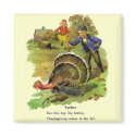 Vintage Storybook Thanksgiving magnets