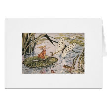 Vintage Storybook Thumbelina Greeting Card