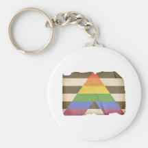 Vintage straight ally flag keychain