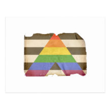 Vintage straight ally flag post cards