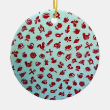 Vintage Style Apron Lot Christmas Tree Ornament