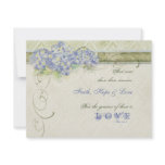 Vintage Style Blue Hydrangea - Save the Date Card invitations