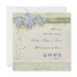 Vintage Style Blue Hydrangea - Wedding Invitation