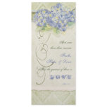 Vintage Style Blue Hydrangea - Wedding Program invitations