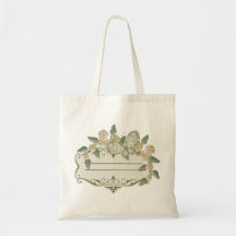 Vintage Style Decorative Butterfly Label Canvas Bag