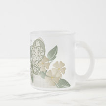 Vintage Style Decorative Butterfly Label Mugs