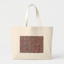 VINTAGE Style Engraved Healing Art Canvas Bag