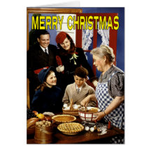 Vintage-Style Family Christmas Card