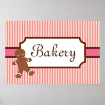 Vintage Style Gingerbread Bakery Art Print