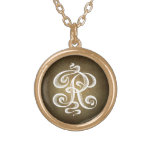 Vintage-Style Letter R Monogram Initial Charm Personalised Necklace