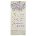 Vintage Style Lilac Hydrangea - Menu Card invitations