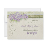 Vintage Style Lilac Hydrangea - Save the Date Card invitations